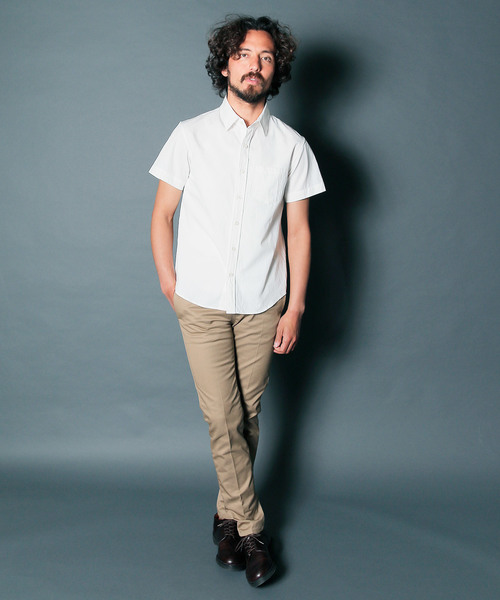 Magine（マージン）の「【Magine】CTN/LI TWILL STANDARD SHIRTS S/S : コットンリネン　ツイル　スタンダードシャツ（シャツ/ブラウス・メンズ・ホワイト/ブラック/ベージュ/ブルー・44/46/48）」の17枚目の写真