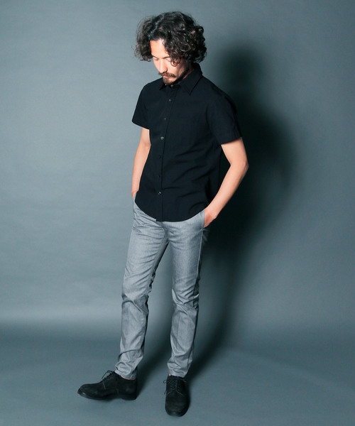 Magine（マージン）の「【Magine】CTN/LI TWILL STANDARD SHIRTS S/S : コットンリネン　ツイル　スタンダードシャツ（シャツ/ブラウス・メンズ・ホワイト/ブラック/ベージュ/ブルー・44/46/48）」の22枚目の写真