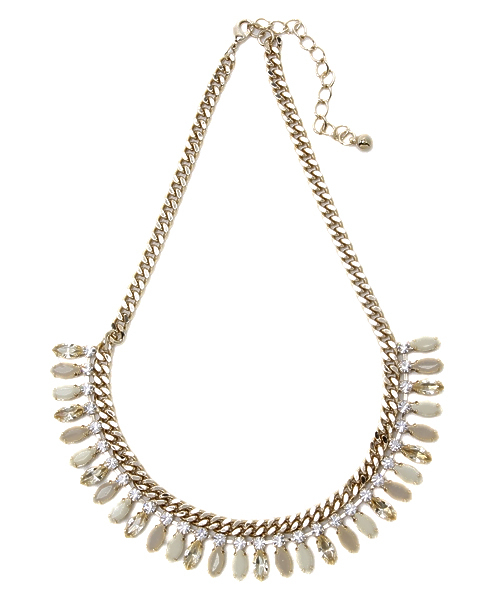 LOUNGEDRESS（ラウンジドレス）の「クリアビジューネックレス（ネックレス・レディース・イエロー/ブルー・ﾌﾘ-）」の2枚目の写真