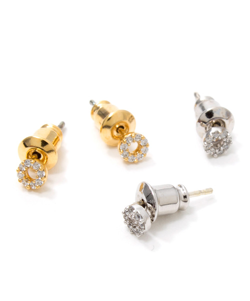 ZAKKA-BOX(ザッカボックス)の「【silver925】モチーフピアス(サークルS)(ピアス(両耳用)・レディース・シルバー/ゴールド・FREE)」の10枚目の写真