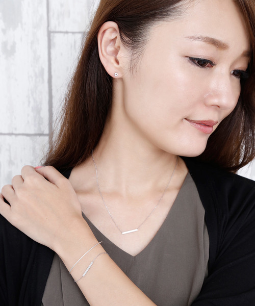 ZAKKA-BOX(ザッカボックス)の「【silver925】モチーフピアス(サークルS)(ピアス(両耳用)・レディース・シルバー/ゴールド・FREE)」の7枚目の写真
