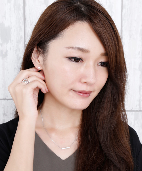 ZAKKA-BOX(ザッカボックス)の「【silver925】モチーフピアス(サークルS)(ピアス(両耳用)・レディース・シルバー/ゴールド・FREE)」の6枚目の写真