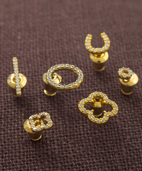 ZAKKA-BOX(ザッカボックス)の「【silver925】モチーフピアス(サークルS)(ピアス(両耳用)・レディース・シルバー/ゴールド・FREE)」の8枚目の写真