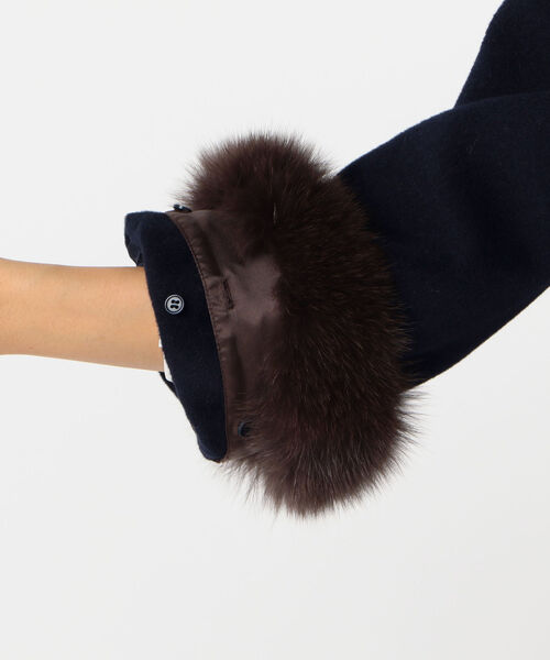 新品　NOLLY’S sophi アンゴラ袖ファーショートコート NOLLEY'S Sophi（ノーリーズソフィ）の「アンゴラ袖ファー