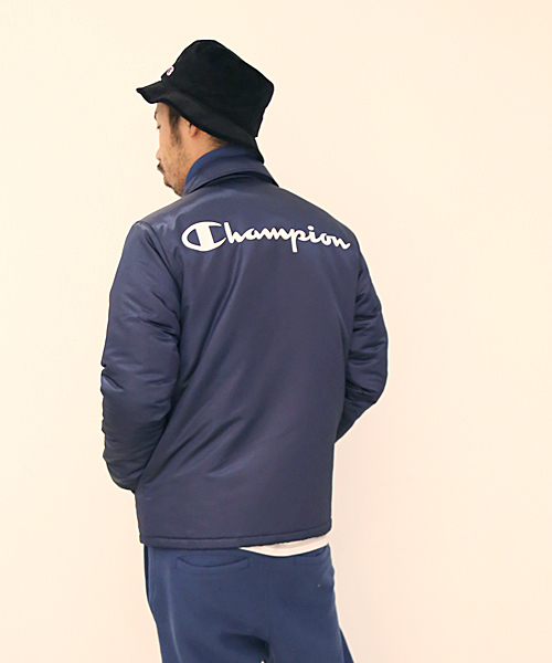 And A（アンドエー）の「Champion/チャンピオン×And A 別注 コーチジャケット（ナイロンジャケット・メンズ・ブラック/ネイビー/レッド・SMALL/LARGE/MEDIUM）」の12枚目の写真