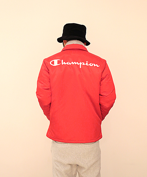 And A（アンドエー）の「Champion/チャンピオン×And A 別注 コーチジャケット（ナイロンジャケット・メンズ・ブラック/ネイビー/レッド・SMALL/LARGE/MEDIUM）」の17枚目の写真