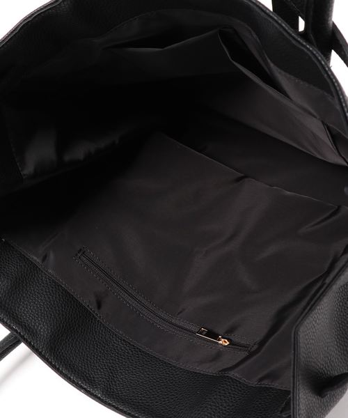 DouDou（ドゥドゥ）の「ベルト付トートバッグ（ショルダーバッグ・レディース・グレイッシュベージュ/ブラック・FREE）」の5枚目の写真