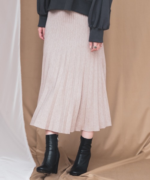 Aunt Marie's（アントマリーズ）の「AUNT MARIE'S ニットプリーツスカート（スカート・レディース・ブラック/ブラウン/グレー/ナチュラル・FREE）」の20枚目の写真