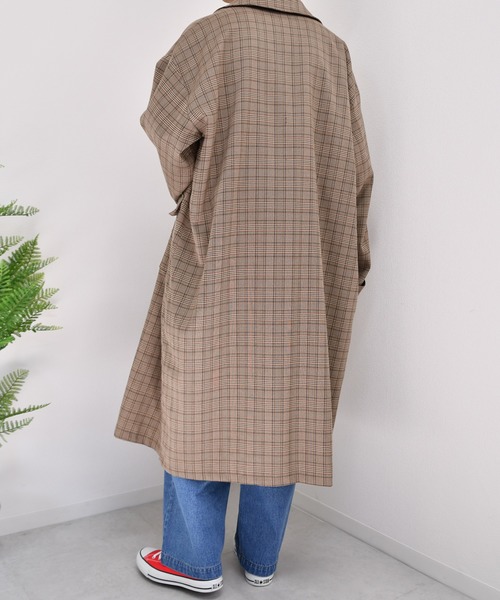 kutir（クティール）の「オーバーステンカラーコート（ステンカラーコート・メンズ・ブラック/ライトグレー/ブラウン系その他/ベージュ/ダークグリーン・SMALL/MEDIUM/LARGE）」の19枚目の写真