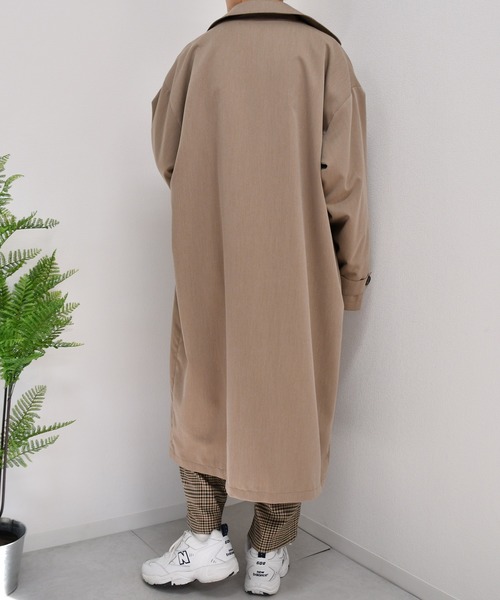 kutir（クティール）の「オーバーステンカラーコート（ステンカラーコート・メンズ・ブラック/ライトグレー/ブラウン系その他/ベージュ/ダークグリーン・SMALL/MEDIUM/LARGE）」の13枚目の写真