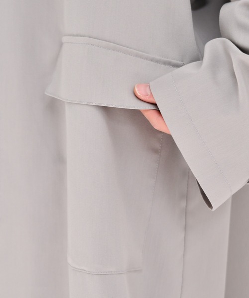 kutir（クティール）の「オーバーステンカラーコート（ステンカラーコート・メンズ・ブラック/ライトグレー/ブラウン系その他/ベージュ/ダークグリーン・SMALL/MEDIUM/LARGE）」の22枚目の写真