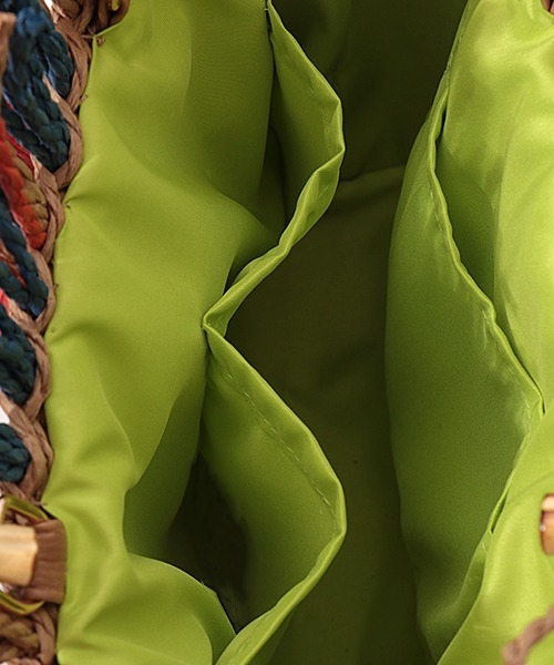 チチカカ（チチカカ）の「フリンジスクエアペーパーバッグ（かごバッグ・レディース・イエロー/ブルー・FREE）」の22枚目の写真