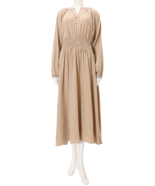 fifth（フィフス）の「スキッパーシャーリングワンピース（ワンピース・レディース・ベージュ/ピンク・MEDIUM）」の6枚目の写真