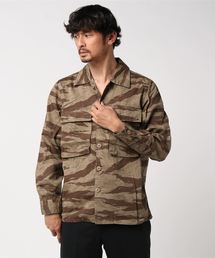【 HOUSTON / ヒューストン 】Camouflage Military Shirts　40371