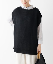 PUAL CE CIN | 和紙カノコホールガーメントベスト(ニット/セーター)