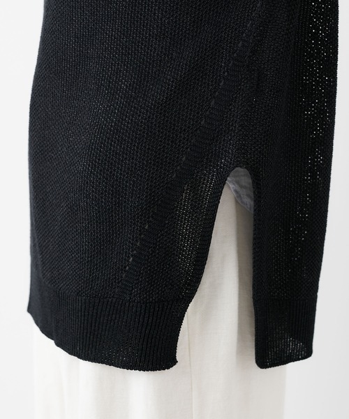 PUAL CE CIN（ピュアルセシン）の「和紙カノコホールガーメントベスト（ニット/セーター・レディース・ライトグレー/ブラック/ナチュラル・FREE）」の13枚目の写真