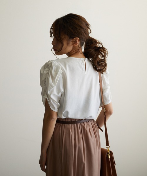 Jewelobe（ジュエローブ）の「袖ボリュームトップス（シャツ/ブラウス・レディース・オフホワイト/ピンク/イエロー/グリーン・FREE）」の13枚目の写真