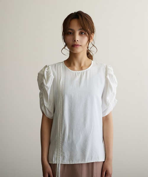 Jewelobe（ジュエローブ）の「袖ボリュームトップス（シャツ/ブラウス・レディース・オフホワイト/ピンク/イエロー/グリーン・FREE）」の15枚目の写真