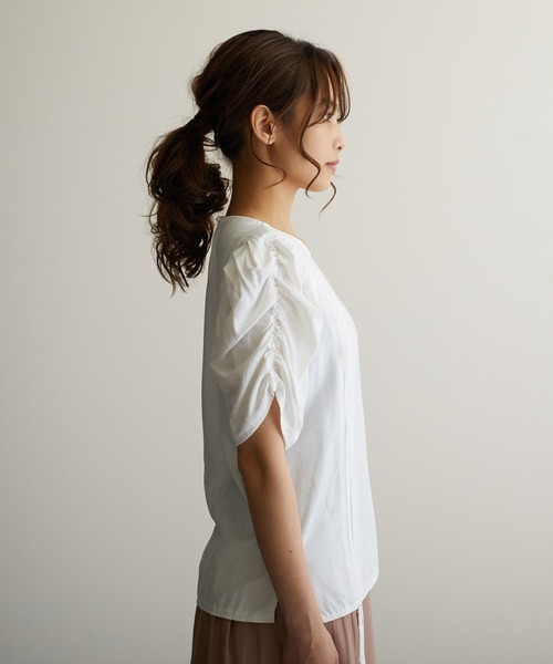 Jewelobe（ジュエローブ）の「袖ボリュームトップス（シャツ/ブラウス・レディース・オフホワイト/ピンク/イエロー/グリーン・FREE）」の16枚目の写真