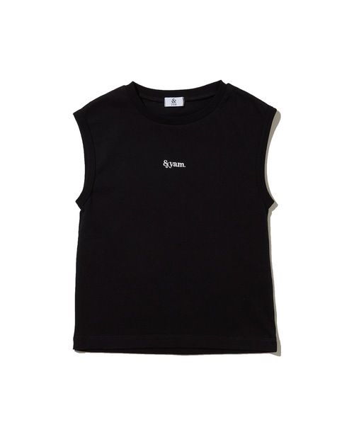 &yam(アンドヤム)の「ワンポイントロゴフレンチスリーブTシャツ(Tシャツ/カットソー・キッズ・ホワイト/ブラック/ベージュ/ピンク/ミント・130/140/150/110/120/90/100/160)」の18枚目の写真