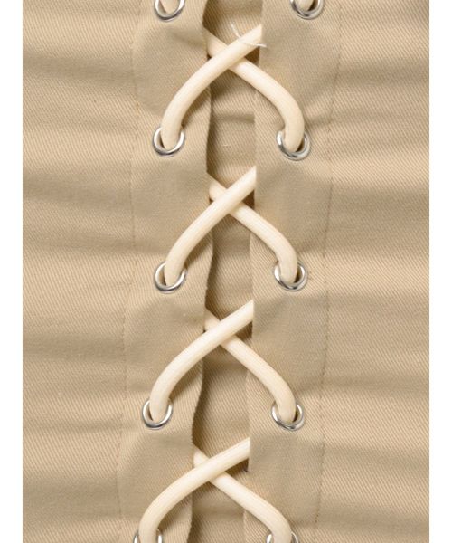 GYDA（ジェイダ）の「フロントレースUPタイトスカート（スカート・レディース・ブラック/ベージュ・SMALL/MEDIUM）」の14枚目の写真