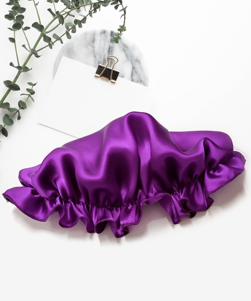 silky feel（シルキーフィール）の「シルク100％ギャザーナイトキャップ（その他ボディ・ヘアケア・レディース・ホワイト/ダークグレー/オフホワイト/ネイビー/ライトピンク/ブラック/ロイヤルブルー/ブラウン/ワインレッド/パープル/スモークピンク/シルバー/ゴールド/グリーン/ライトブルー/ブルー/コーラルピンク/ライトパープル・L/M）」の12枚目の写真