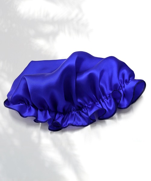 silky feel（シルキーフィール）の「シルク100％ギャザーナイトキャップ（その他ボディ・ヘアケア・レディース・ホワイト/ダークグレー/オフホワイト/ネイビー/ライトピンク/ブラック/ロイヤルブルー/ブラウン/ワインレッド/パープル/スモークピンク/シルバー/ゴールド/グリーン/ライトブルー/ブルー/コーラルピンク/ライトパープル・L/M）」の11枚目の写真