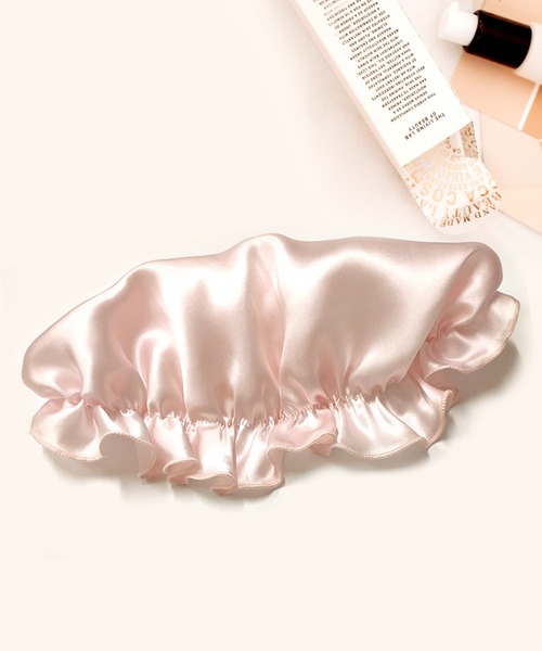 silky feel（シルキーフィール）の「シルク100％ギャザーナイトキャップ（その他ボディ・ヘアケア・レディース・ホワイト/ダークグレー/オフホワイト/ネイビー/ライトピンク/ブラック/ロイヤルブルー/ブラウン/ワインレッド/パープル/スモークピンク/シルバー/ゴールド/グリーン/ライトブルー/ブルー/コーラルピンク/ライトパープル・L/M）」の14枚目の写真