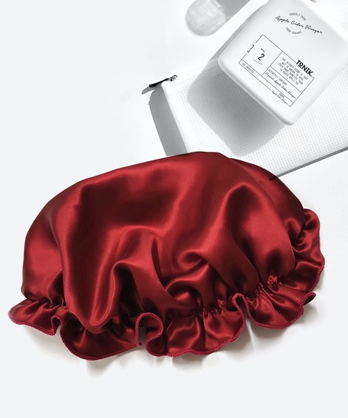 silky feel（シルキーフィール）の「シルク100％ギャザーナイトキャップ（その他ボディ・ヘアケア・レディース・ホワイト/ダークグレー/オフホワイト/ネイビー/ライトピンク/ブラック/ロイヤルブルー/ブラウン/ワインレッド/パープル/スモークピンク/シルバー/ゴールド/グリーン/ライトブルー/ブルー/コーラルピンク/ライトパープル・L/M）」の16枚目の写真