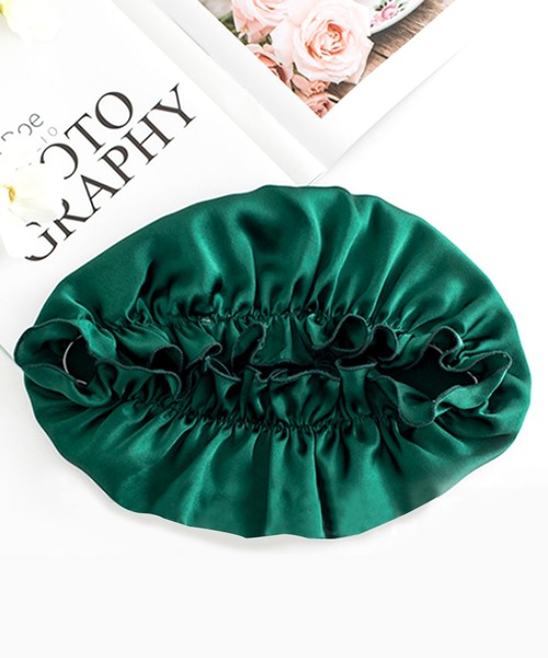 silky feel（シルキーフィール）の「シルク100％ギャザーナイトキャップ（その他ボディ・ヘアケア・レディース・ホワイト/ダークグレー/オフホワイト/ネイビー/ライトピンク/ブラック/ロイヤルブルー/ブラウン/ワインレッド/パープル/スモークピンク/シルバー/ゴールド/グリーン/ライトブルー/ブルー/コーラルピンク/ライトパープル・L/M）」の19枚目の写真