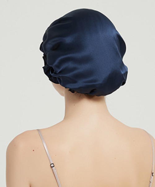 silky feel（シルキーフィール）の「シルク100％ギャザーナイトキャップ（その他ボディ・ヘアケア・レディース・ホワイト/ダークグレー/オフホワイト/ネイビー/ライトピンク/ブラック/ロイヤルブルー/ブラウン/ワインレッド/パープル/スモークピンク/シルバー/ゴールド/グリーン/ライトブルー/ブルー/コーラルピンク/ライトパープル・L/M）」の20枚目の写真