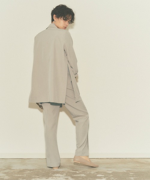 titivate（ティティベイト）の「ﾀﾞﾌﾞﾙﾎﾞﾀﾝｼﾞｬｹｯﾄ（テーラードジャケット・レディース・ブラウン/ベージュ/ライトグレー/ブラック・M/S）」の10枚目の写真