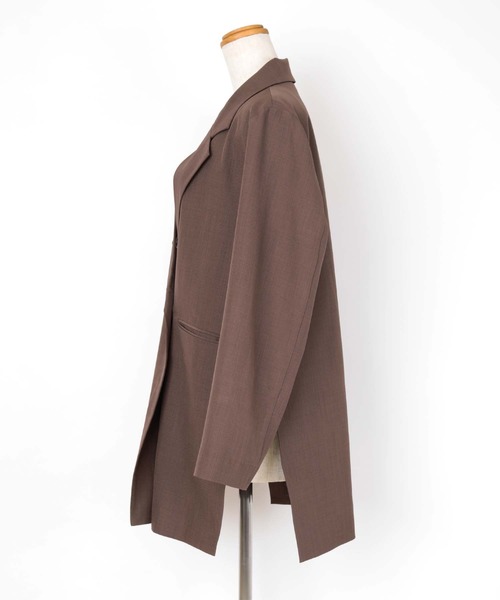 titivate（ティティベイト）の「ﾀﾞﾌﾞﾙﾎﾞﾀﾝｼﾞｬｹｯﾄ（テーラードジャケット・レディース・ブラウン/ベージュ/ライトグレー/ブラック・M/S）」の17枚目の写真