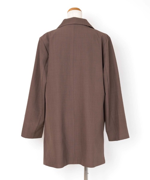 titivate（ティティベイト）の「ﾀﾞﾌﾞﾙﾎﾞﾀﾝｼﾞｬｹｯﾄ（テーラードジャケット・レディース・ブラウン/ベージュ/ライトグレー/ブラック・M/S）」の18枚目の写真