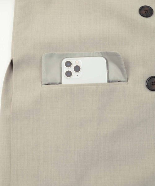 titivate（ティティベイト）の「ﾀﾞﾌﾞﾙﾎﾞﾀﾝｼﾞｬｹｯﾄ（テーラードジャケット・レディース・ブラウン/ベージュ/ライトグレー/ブラック・M/S）」の21枚目の写真