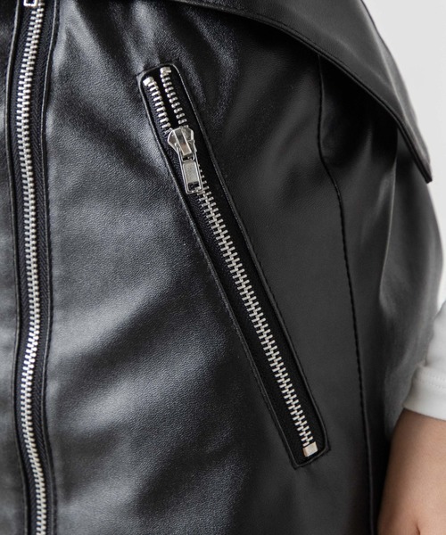 WEGO(ウィゴー)の「WEGO/フェイクレザーベルトジップスカパン(スカート・レディース・ブラック・FREE)」の7枚目の写真