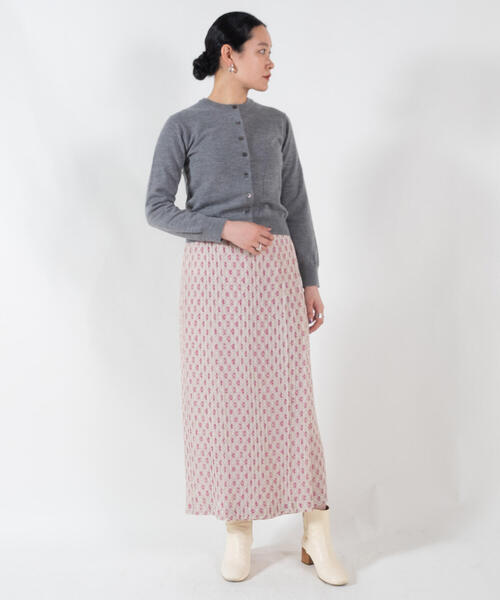 SOULEIADO（ソレイアード）の「シフォンプリーツプリント ロング