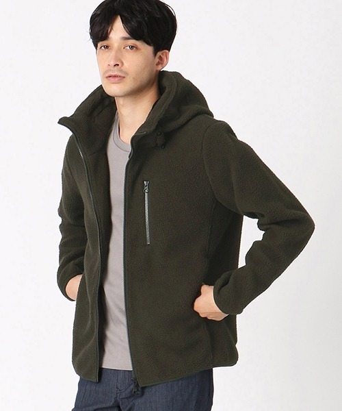 COMME CA ISM(コムサイズム)の「フード付き ボアブルゾン(ブルゾン・メンズ・カーキ/ブラック/ベージュ・MEDIUM/LARGE/X-LARGE)」の3枚目の写真