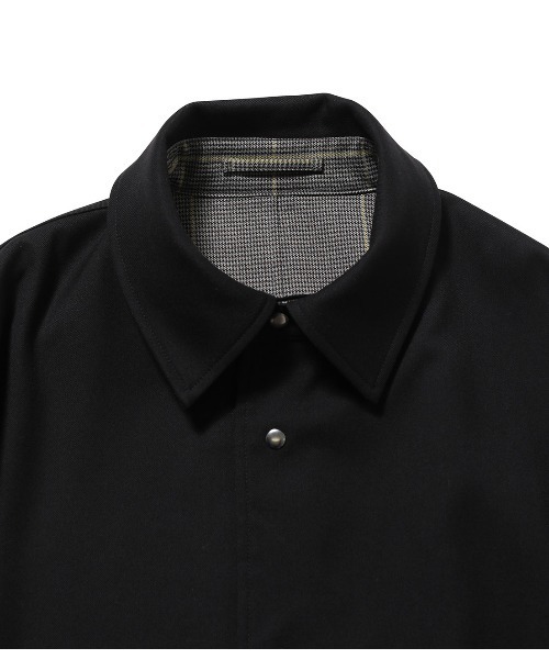 JUNRED（ジュンレッド）の「チェックリバーシブルステンカラーコート（ステンカラーコート・メンズ・ブラック/ベージュ・S/M/L）」の6枚目の写真