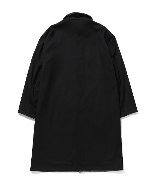 JUNRED（ジュンレッド）の「チェックリバーシブルステンカラーコート（ステンカラーコート・メンズ・ブラック/ベージュ・S/M/L）」の4枚目の写真