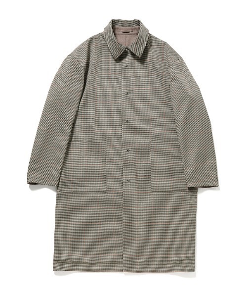 JUNRED（ジュンレッド）の「チェックリバーシブルステンカラーコート（ステンカラーコート・メンズ・ブラック/ベージュ・S/M/L）」の3枚目の写真