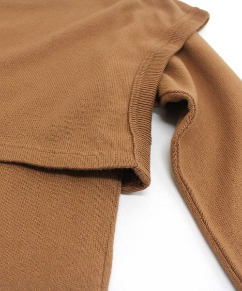 RNA-N（アールエヌエーエヌ）の「M1516 レイヤードデザインプルオーバー（ニット/セーター・レディース・ブラック/キナリ/キャメル・MEDIUM）」の14枚目の写真