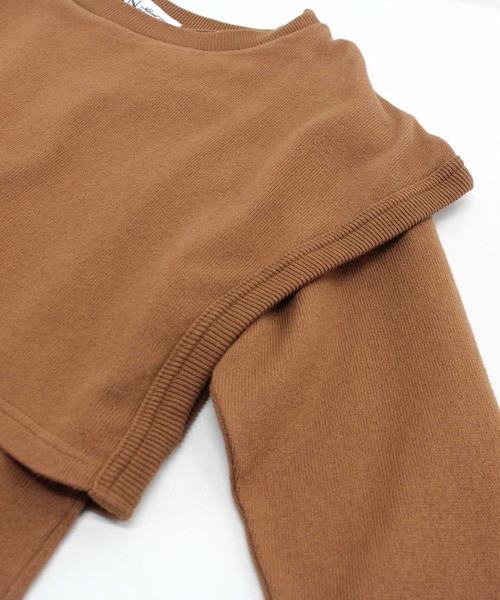 RNA-N（アールエヌエーエヌ）の「M1516 レイヤードデザインプルオーバー（ニット/セーター・レディース・ブラック/キナリ/キャメル・MEDIUM）」の12枚目の写真