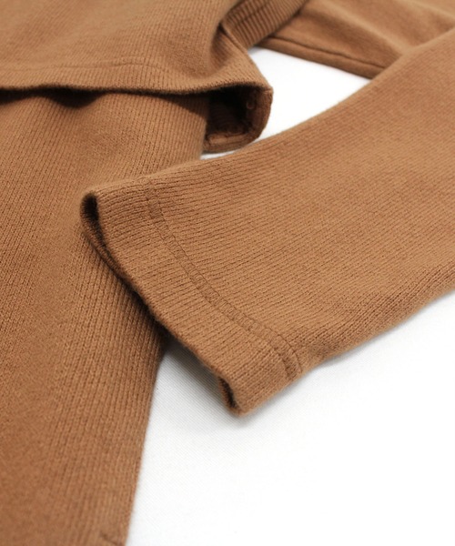 RNA-N（アールエヌエーエヌ）の「M1516 レイヤードデザインプルオーバー（ニット/セーター・レディース・ブラック/キナリ/キャメル・MEDIUM）」の11枚目の写真