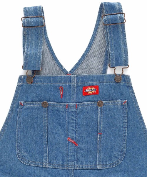 Dickies(ディッキーズ)の「Dickies/ディッキーズ Bib Overall ワイドオーバーオール(サロペット/オーバーオール・メンズ・ホワイト/ブラック/ブラウン/インディゴブルー/ブラウン系その他/ライトインディゴブルー/ストライプ・32inch/30inch/34inch)」の10枚目の写真