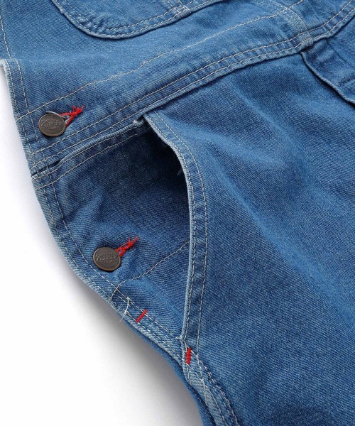 Dickies(ディッキーズ)の「Dickies/ディッキーズ Bib Overall ワイドオーバーオール(サロペット/オーバーオール・メンズ・ホワイト/ブラック/ブラウン/インディゴブルー/ブラウン系その他/ライトインディゴブルー/ストライプ・32inch/30inch/34inch)」の12枚目の写真