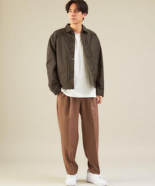 green label relaxing(グリーンレーベルリラクシング)の「SC ホップサック TYPE-1 アウター(その他アウター・メンズ・ダークブラウン/オフホワイト・XL/S/L/M)」の14枚目の写真