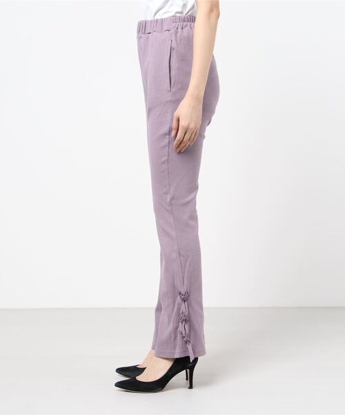 WEGO（ウィゴー）の「DISPARK/チャイナボタンリブパンツ（スラックス・レディース・ブラック/パープル/ブルー・FREE）」の17枚目の写真