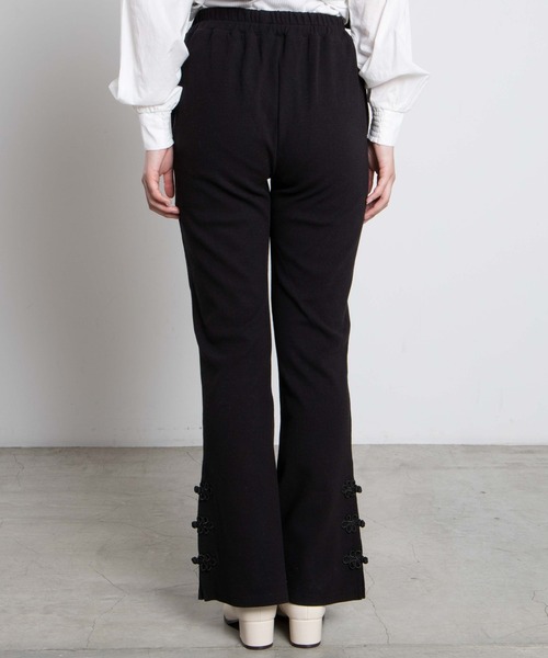 WEGO（ウィゴー）の「DISPARK/チャイナボタンリブパンツ（スラックス・レディース・ブラック/パープル/ブルー・FREE）」の15枚目の写真