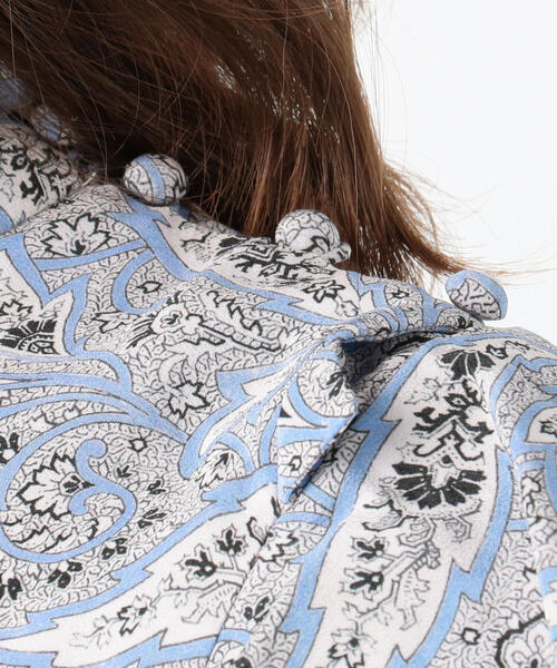 人気＊イザベルマラン シルク100バードプリントバンドカラーシャツ 1 黒 長袖 ISABEL MARANT（イザベルマラン）の「ISABEL MARANT BARIDA